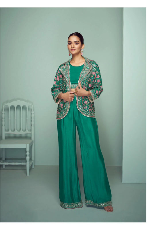 Partywear Indo Outfit with Jaket Top and Pants