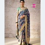Banarasi With Delicate Floral Patterns, Zari And Silk Threads